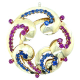 Cartier Retro Ruby and Sapphire Pendant