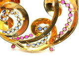 Cartier Retro Ruby and Sapphire Pendant