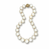 Cultured South Sea Pearl and Diamond Necklace 18K Yellow Gold
