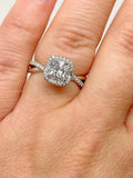 David Yurman, 1.22 Carat Diamond Infinity Half Pave Halo Engagement Ring