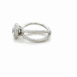 David Yurman, 1.24 Carat Round Brilliant Diamond Crossover Cable Engagement Ring