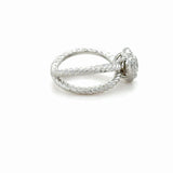 David Yurman, 1.24 Carat Round Brilliant Diamond Crossover Cable Engagement Ring