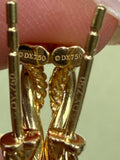 David Yurman Petite Pave Infinity Diamond Huggie Hoop Earrings 18K Yellow Gold