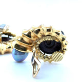 Elizabeth Gage, Ammonite and Cultured Tahitian Pearl Nautilus Shell Earrings