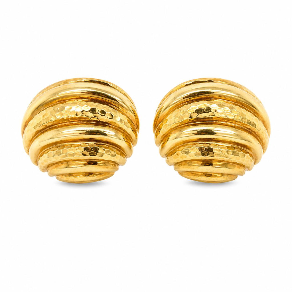 Andrew Clunn, 18 Karat Yellow Gold Earclips