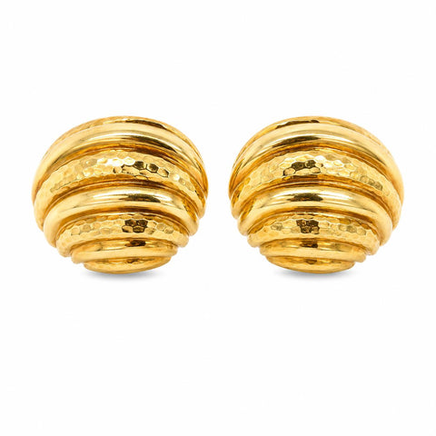 Andrew Clunn, 18 Karat Yellow Gold Earclips