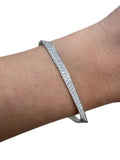 Tiffany & Co., Frank Ghery Torque 18K White Gold and Diamond Bangle Bracelet