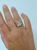 2.70 Carat Cushion Brilliant Cut Diamond Engagement Ring