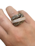 Le Vian, Champagne Diamond and Diamond Ring, 14K Rose and Blackened Gold