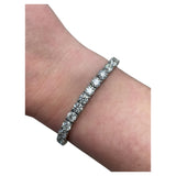 GIA Certified, 16.66 Carats Diamond Tennis Bracelet