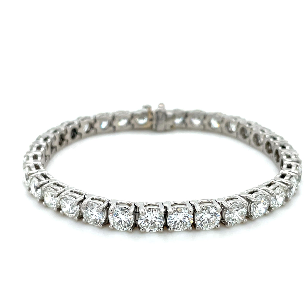 GIA Certified, 16.66 Carats Diamond Tennis Bracelet