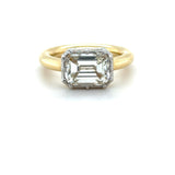 GIA Certified 3.01 Carat Emerald Cut Diamond Ring