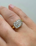GIA Certified 3.01 Carat Emerald Cut Diamond Ring