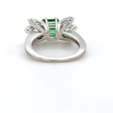 GIA Certified Emerald and Diamond Ring