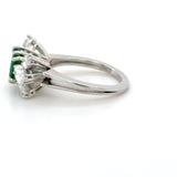GIA Certified Emerald and Diamond Ring