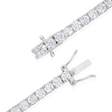 14K Gold 8.7ct Natural Diamond 4 Prong Tennis Bracelet