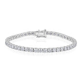 14K Gold 8.7ct Natural Diamond 4 Prong Tennis Bracelet