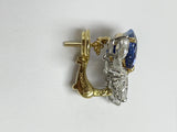Heart Shaped Sapphire and Diamond Earrings