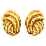 Henry Dunay 18K Hammered Gold Knot Earrings