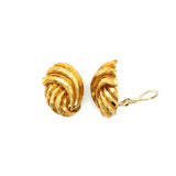 Henry Dunay 18K Hammered Gold Knot Earrings