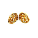 Henry Dunay 18K Hammered Gold Knot Earrings