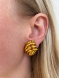 Henry Dunay 18K Hammered Gold Knot Earrings