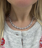 Tiffany & Co. Signature X Link Necklace, Diamond and 18k White Gold