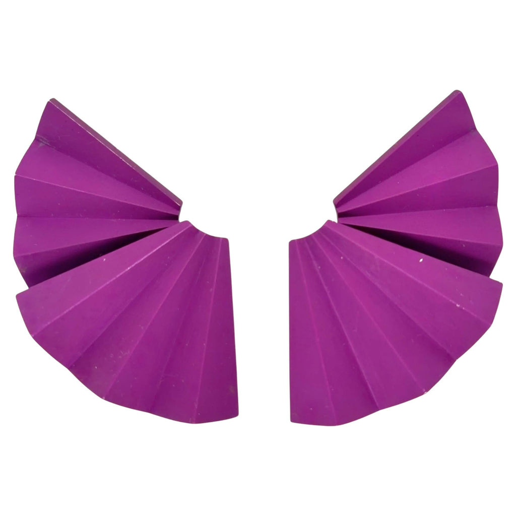 JAR Purple Aluminum Fan Earrings