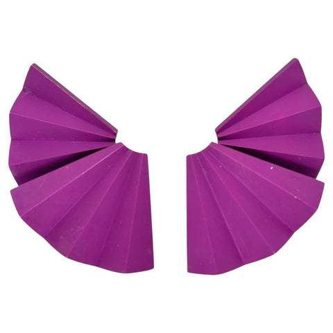 JAR Purple Aluminum Fan Earrings