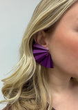 JAR Purple Aluminum Fan Earrings