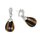 Judith Ripka, Tiger's Eye Drop Earrings