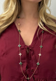 Louis Vuitton, Color Blossom Malachite and Diamond Station Long Necklace