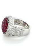 Mouawad, Ruby and Diamond Rosette Ring