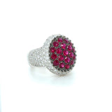Mouawad, Ruby and Diamond Rosette Ring