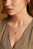 14K Gold 0.5ct Natural Diamond Pink Sapphire Emerald Halo Dome Necklace
