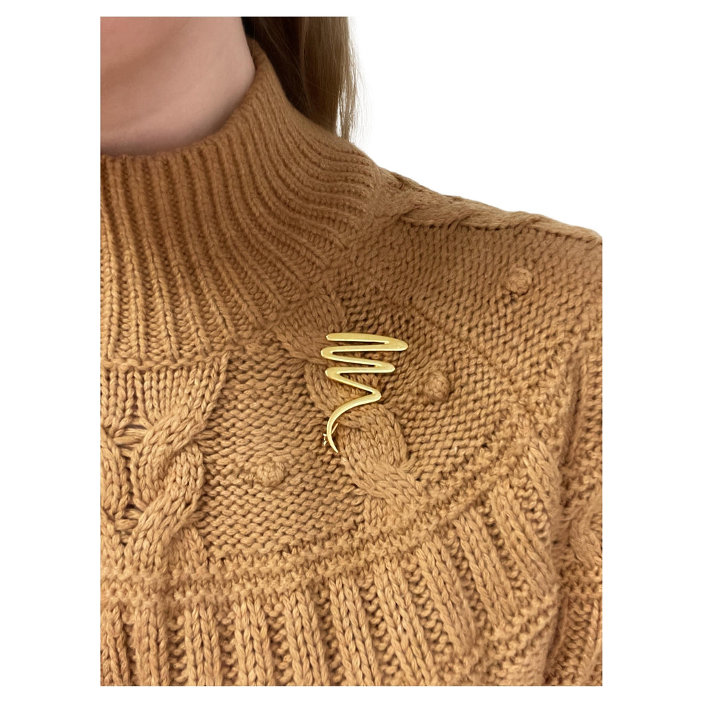 Paloma Picasso for Tiffany & Co. 18K Yellow Gold Zig Zag Scribble Brooch