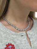 Tiffany & Co. Signature X Link Necklace, Diamond and 18k White Gold