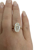 GIA 5.02 Carat Oval Brilliant Cut Diamond Engagement Ring