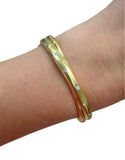 Tiffany & Co. Etoile 18K Yellow Gold, Platinum and Diamond Bangle Bracelet