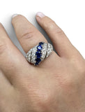 Vintage Tiffany & Co., Sapphire and Diamond Ring Platinum