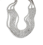 30.00 Carats Diamond Multistrand Necklace, 18 Karat White Gold