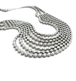 30.00 Carats Diamond Multistrand Necklace, 18 Karat White Gold