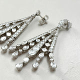 Vintage Diamond Chandelier Earrings, 16 Carats, Platinum