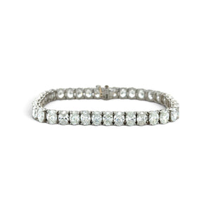 20.56 Carats Oval Cut Diamond Tennis Bracelet