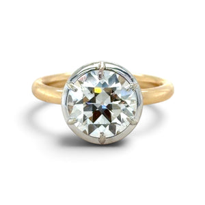 GIA Certified 3.03 Carat Round Brilliant Cut Diamond Engagement Ring