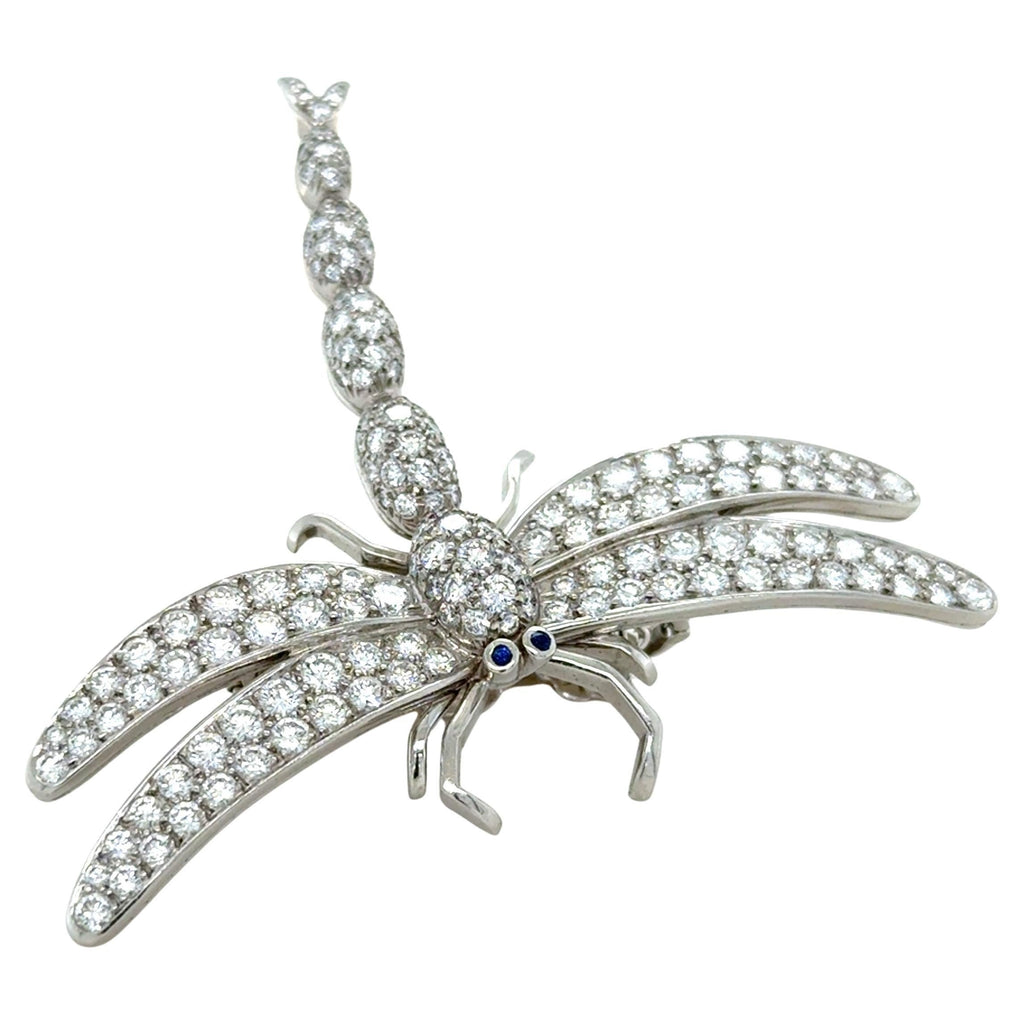Rare Tiffany & Co. Platinum and Diamond Dragonfly Enhancer