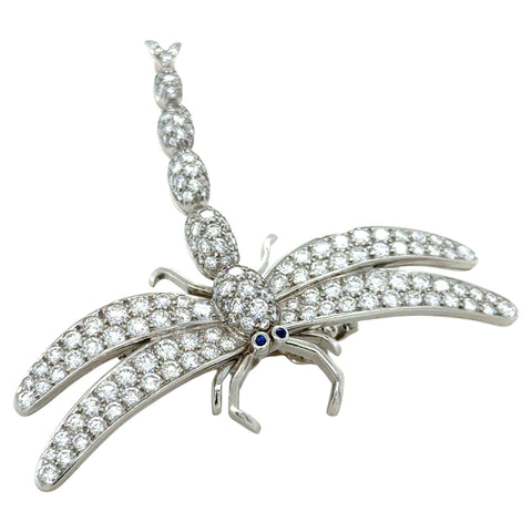 Rare Tiffany & Co. Platinum and Diamond Dragonfly Enhancer
