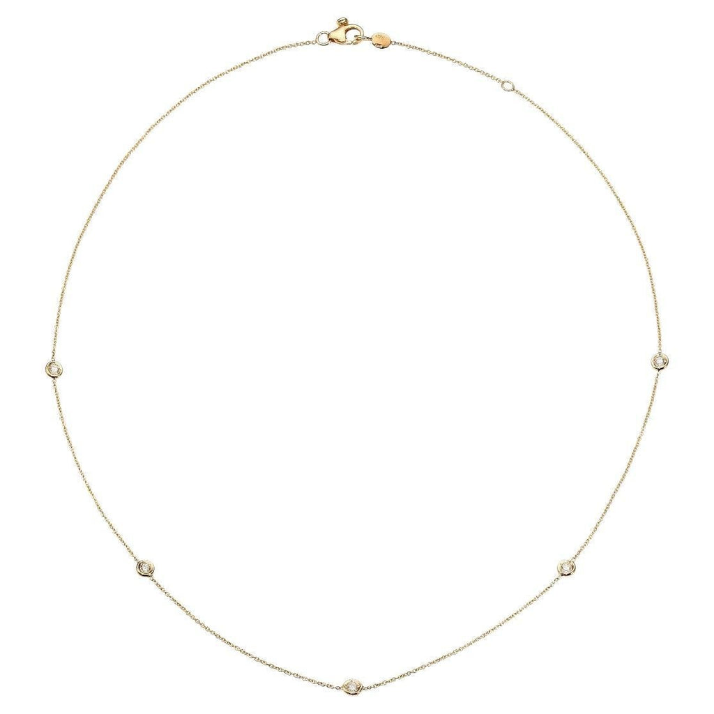 Roberto Coin, 18K Yellow Gold and Diamond Station Necklace