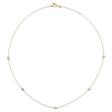 Roberto Coin, 18K Yellow Gold and Diamond Station Necklace