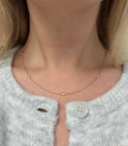 Roberto Coin, 18K Yellow Gold and Diamond Station Necklace